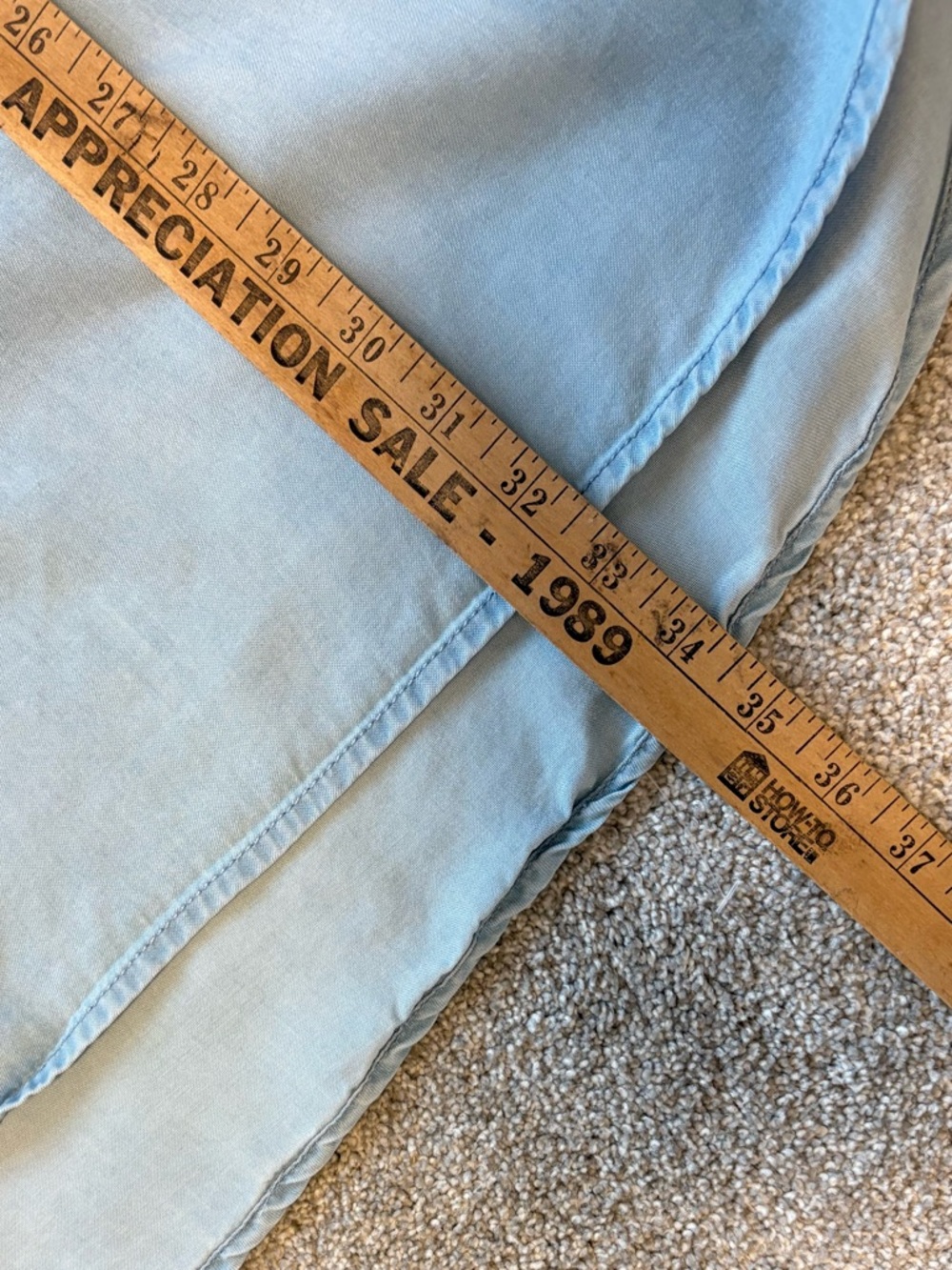 Beach Lunch Lounge Large Denim Shift Dress Lyocell Sleeveless Western Coastal - Picture 9 of 9